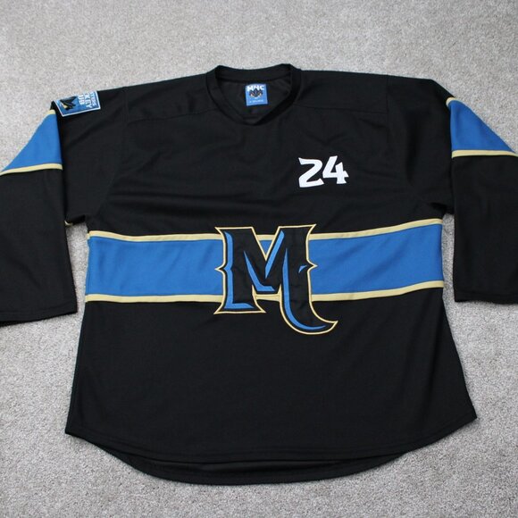 Cleveland  Monsters Hockey Jersey Mens 2XL XXL Black/Blue MHC Sweater 2024 AHL - Picture 1 of 13